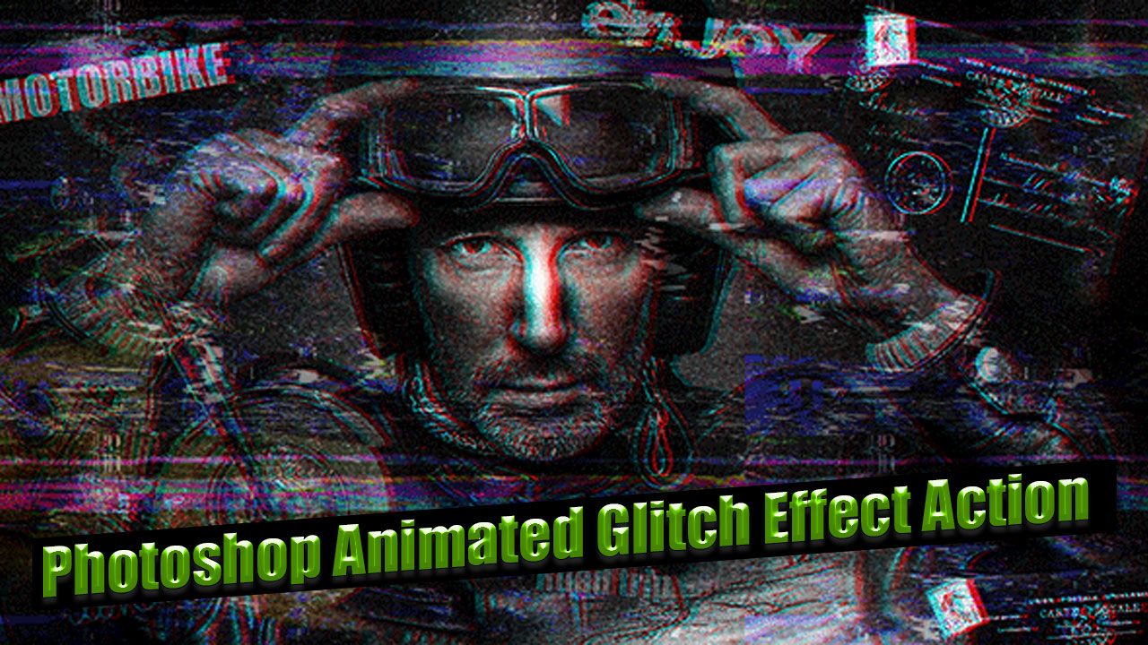Animated Glitch Effect Action