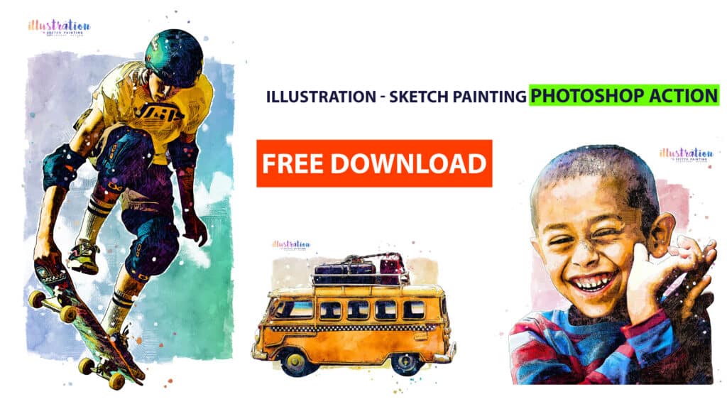Download And Install Illustration Sketch Painting Photoshop Action For Free