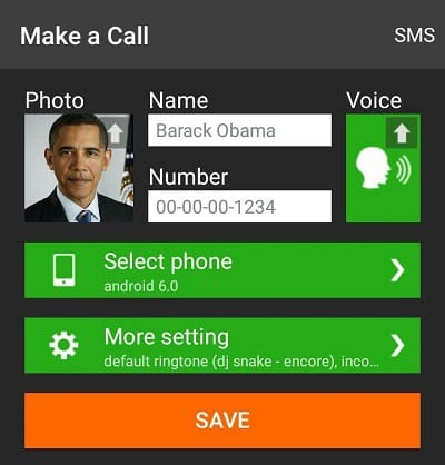 fake call app configure