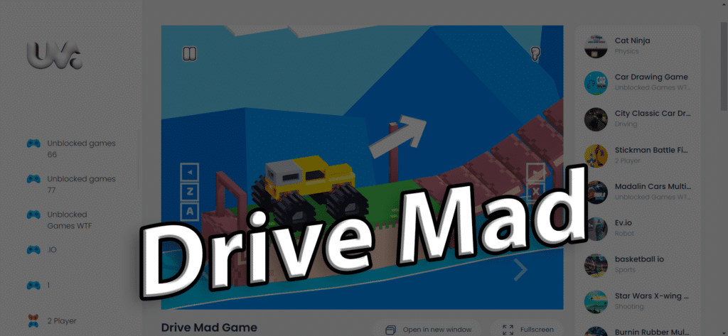 Drive Mad Unblocked Games: A Refreshing Break For Racing, Action