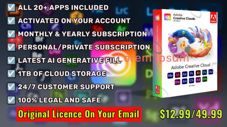 Adobe Creative Cloud Original Licence On Email