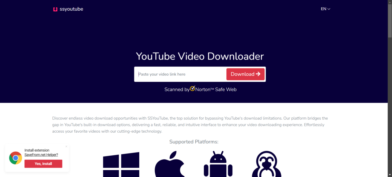 YouTube to MP4 Converter SSYouTube