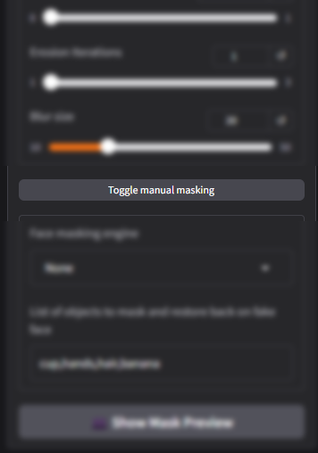 Manual Masking and Face Masking Engine
