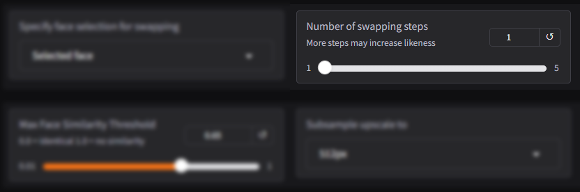 Number of swapping steps