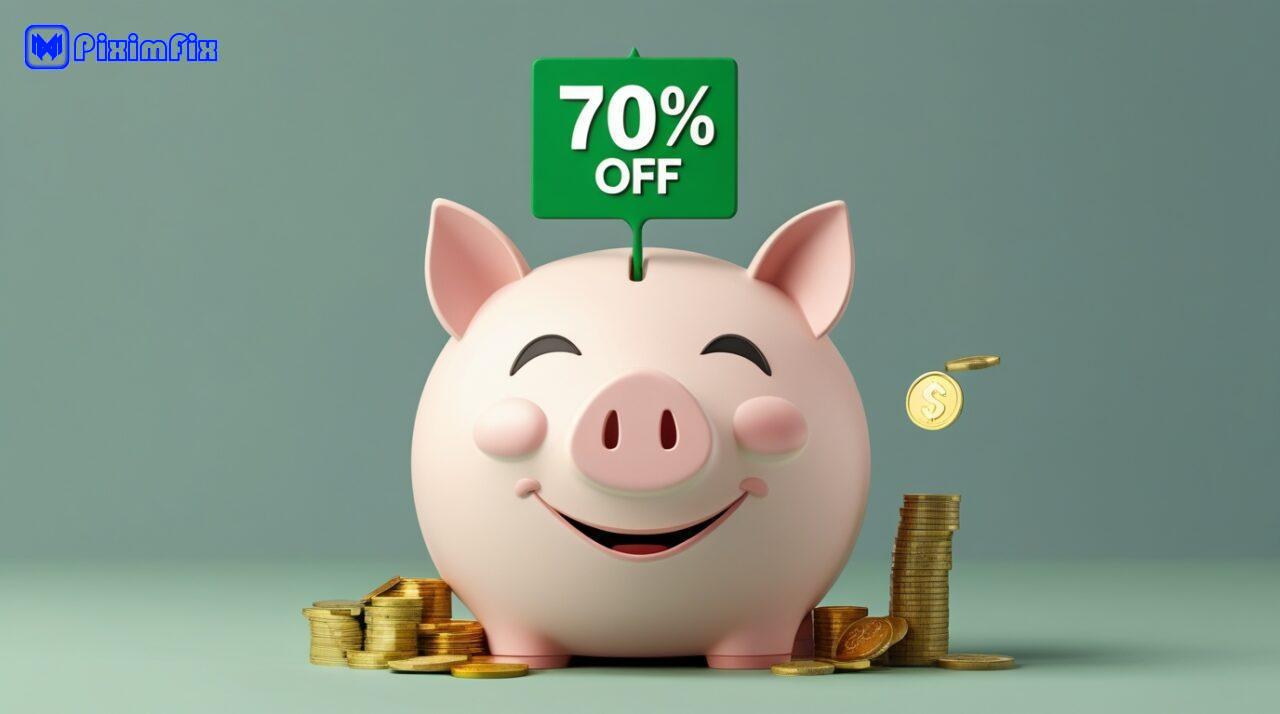 Leonardo Phoenix 10 Design a simple flatdesign piggy bank with 2