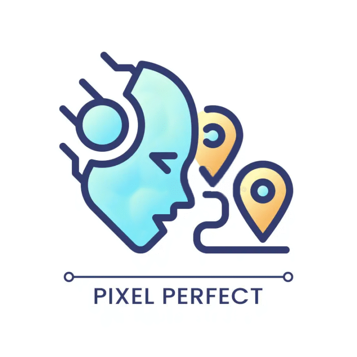 ai guides pixel perfect color gradient icon trip itinerary machine learning smart travel planner route optimization isolated rgb 265146411
